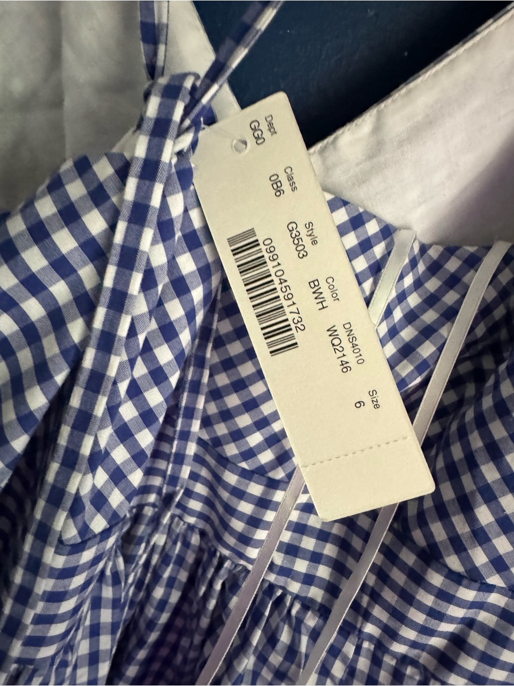 J. Crew Blue and White Gingham Maxi Skirt - Picture 2 of 4